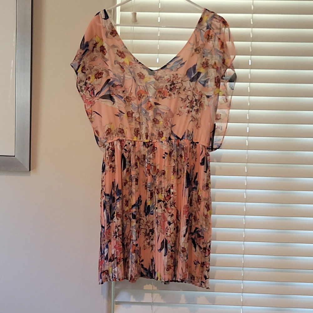 Pink floral dress